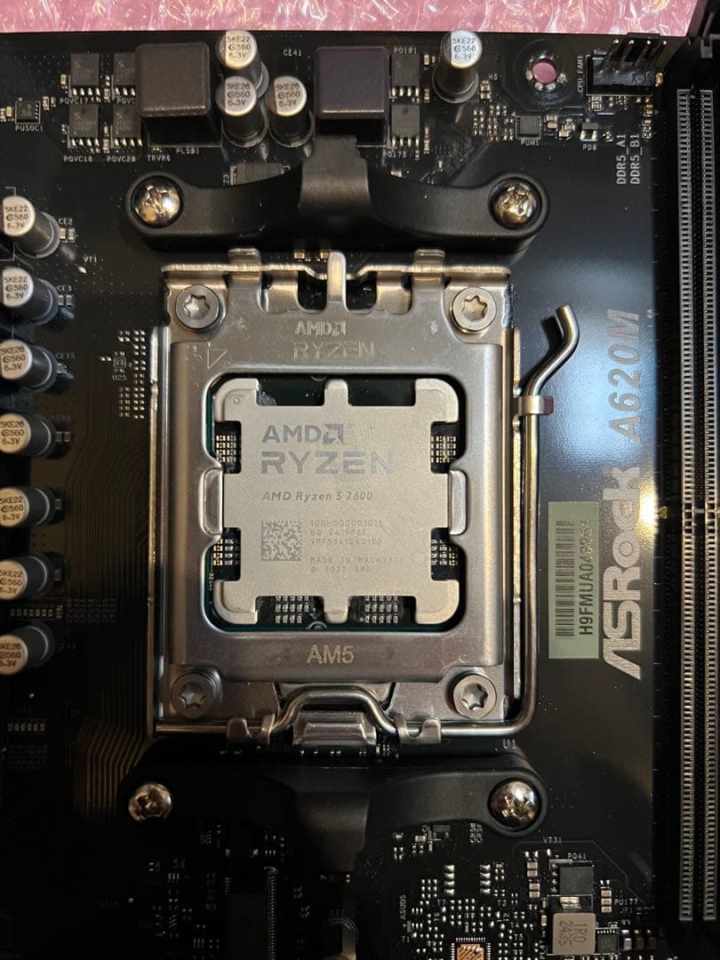 RYZEN5-7600 Asrock A620M CPUとマザボセット