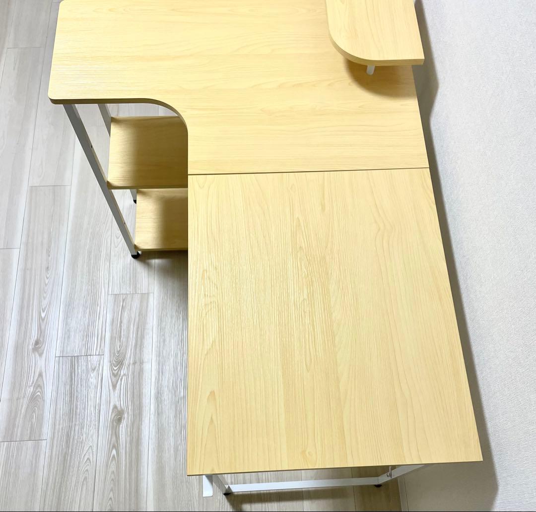 【美品】【送料込み】ODK ナチュラル ホワイト 幅110cm デスク ２セット