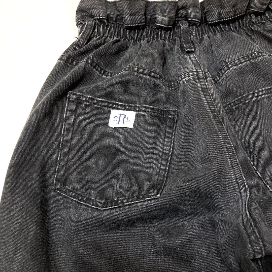 美品！searoomlynn オーバーウエストワイドデニム SRN05　ブラック
