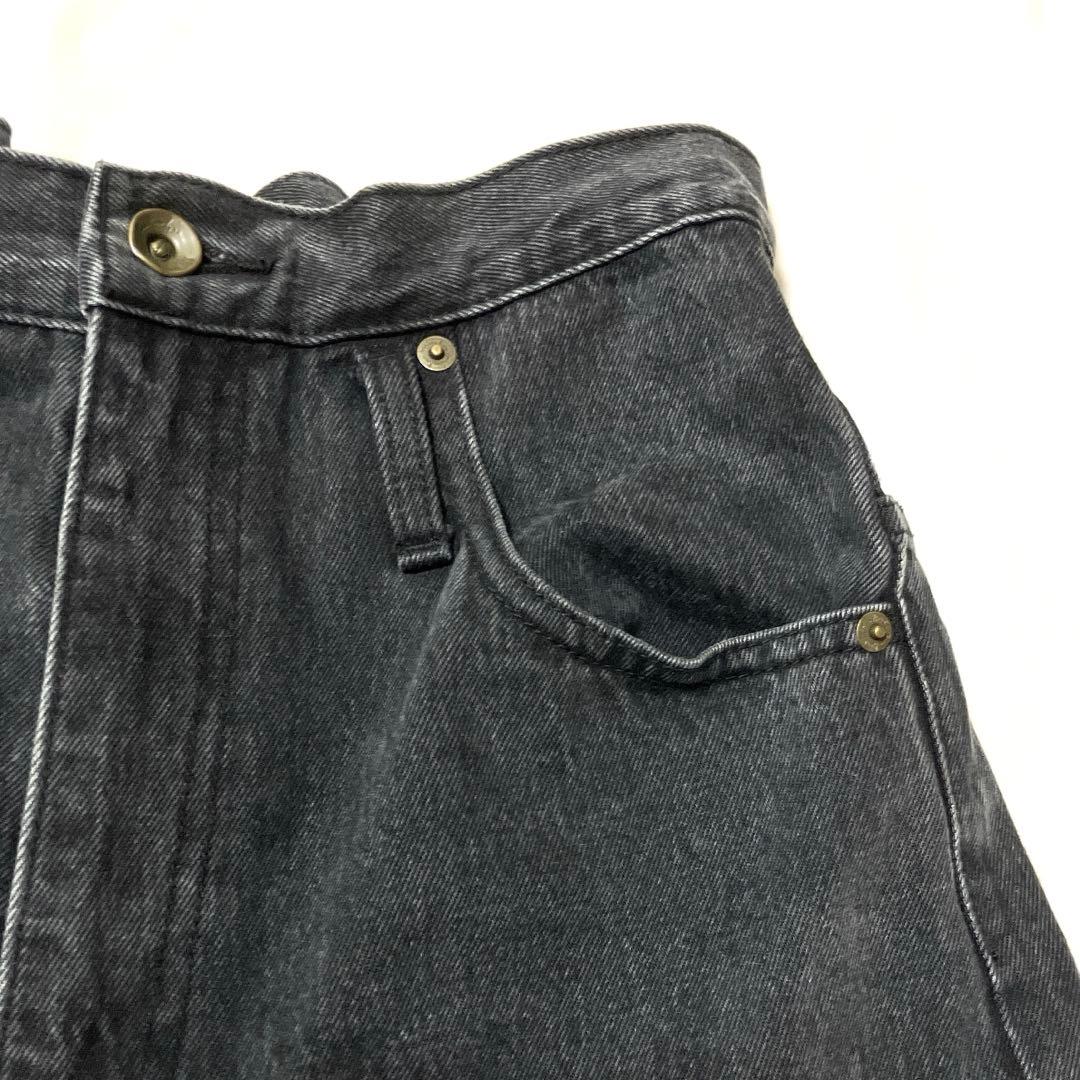 美品！searoomlynn オーバーウエストワイドデニム SRN05　ブラック