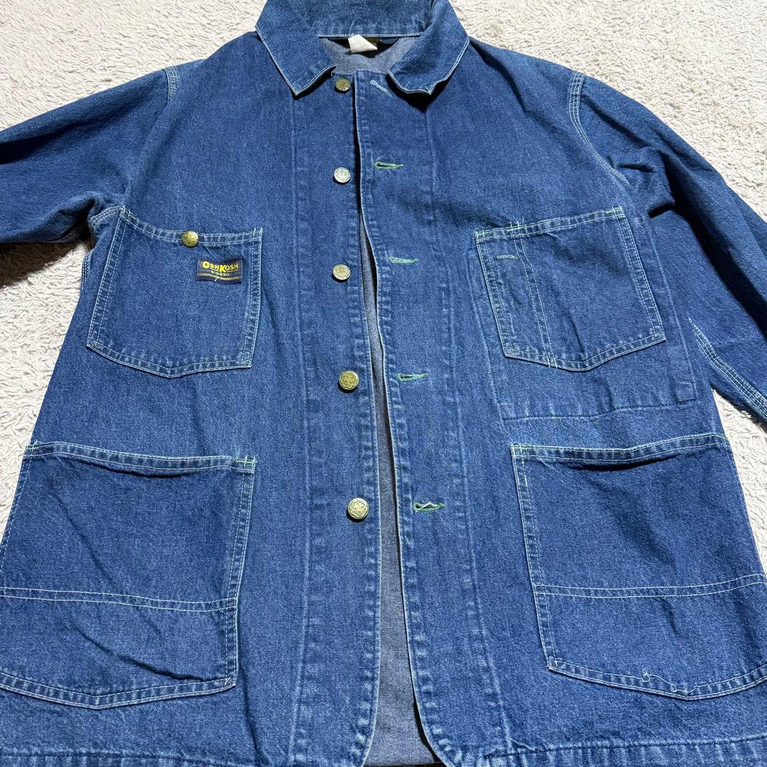 70s OSHKOSH B'GOSH デニムカバーオール ヴィンテージ 首振り金