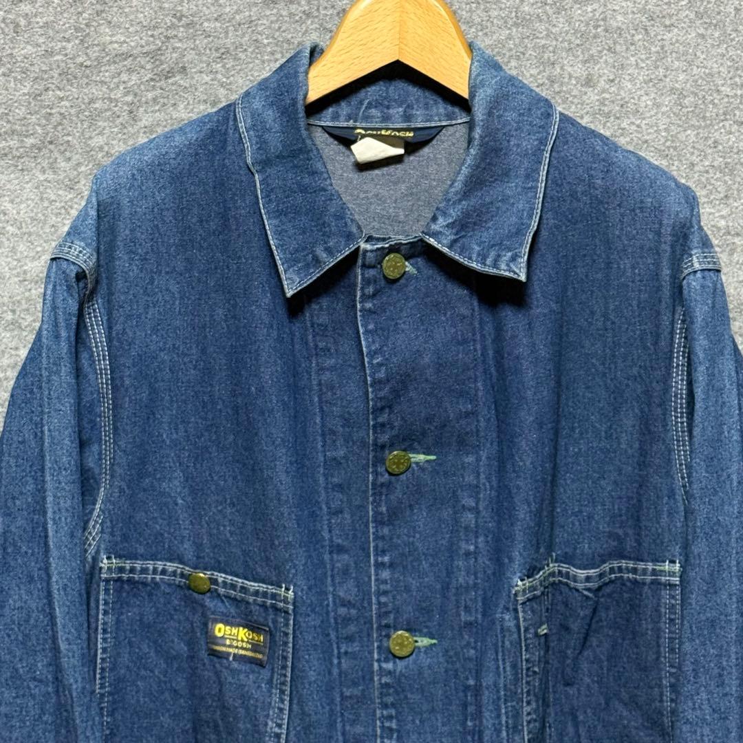 70s OSHKOSH B'GOSH デニムカバーオール ヴィンテージ 首振り金