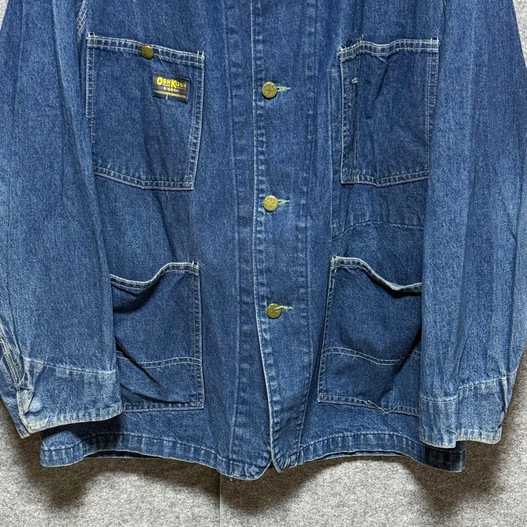 70s OSHKOSH B'GOSH デニムカバーオール ヴィンテージ 首振り金