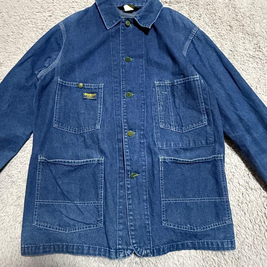 70s OSHKOSH B'GOSH デニムカバーオール ヴィンテージ 首振り金