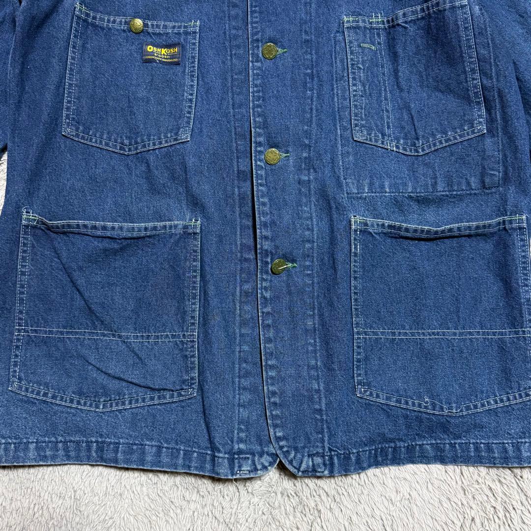 70s OSHKOSH B'GOSH デニムカバーオール ヴィンテージ 首振り金