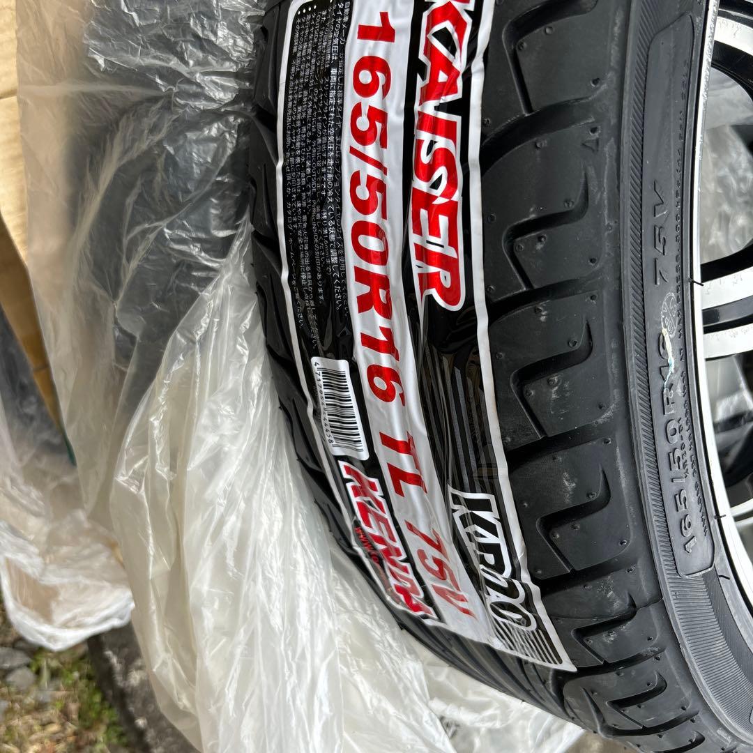 軽自動車フカリム100-4穴タントやワゴンR等4本タイヤ新品165/50R16