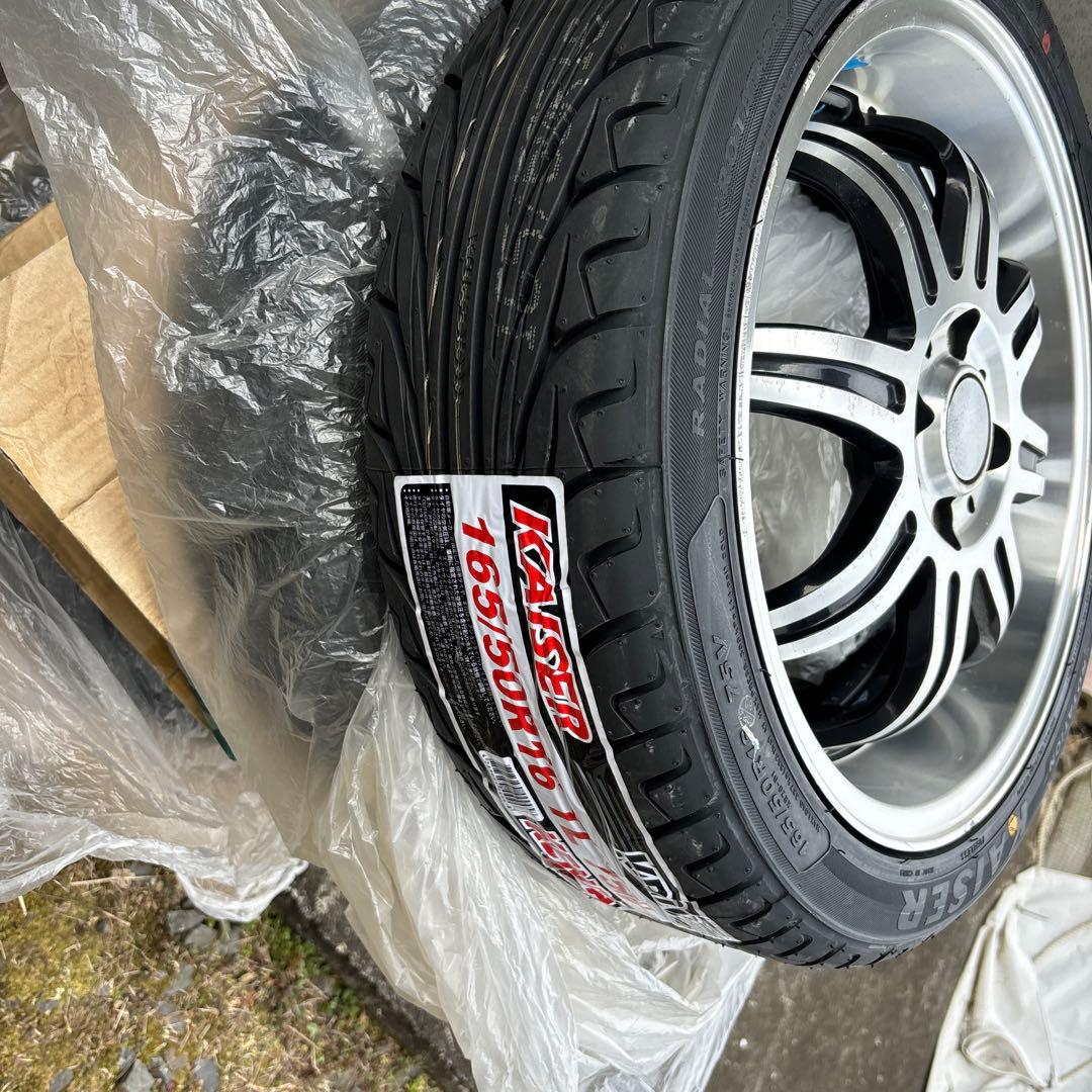 軽自動車フカリム100-4穴タントやワゴンR等4本タイヤ新品165/50R16