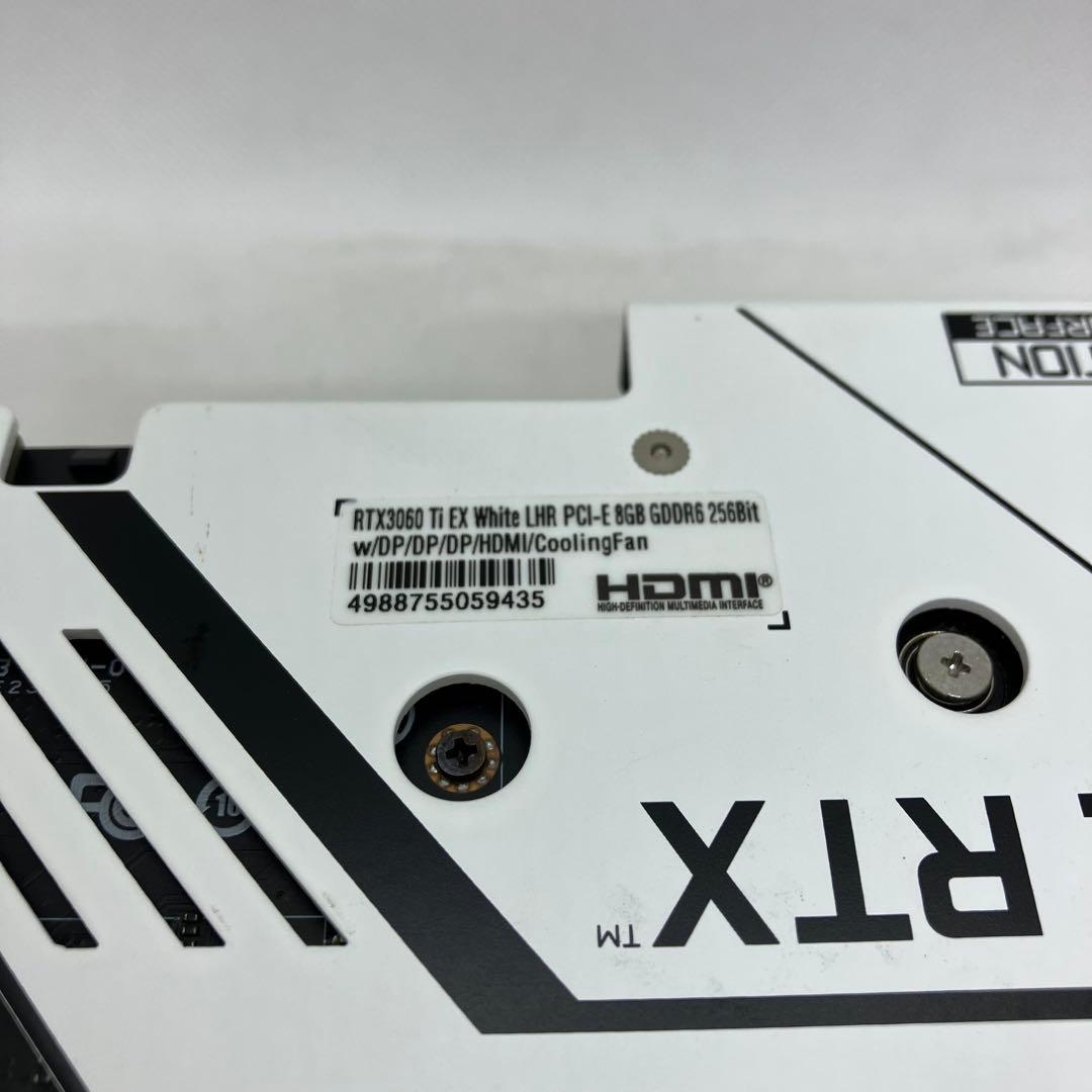 グラフィックボード・グラボ・ビデオカード GALAKURO GK-RTX3060Ti-E8GB/WHITE/LHR 165