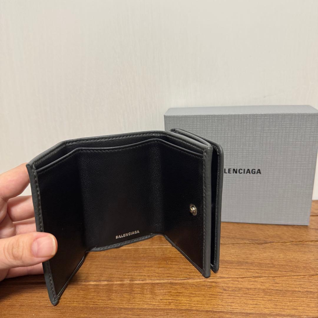 BALENCIAGA 三つ折り財布 グレー