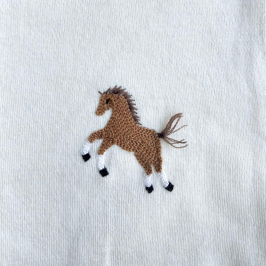 SEVEN TEN by MIHO KAWAHITO 馬刺繍カーディガン 日本製