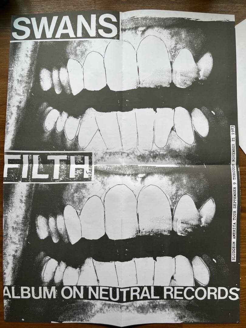 SWANS Filth レコード　サイン入り　2枚ポスター付き