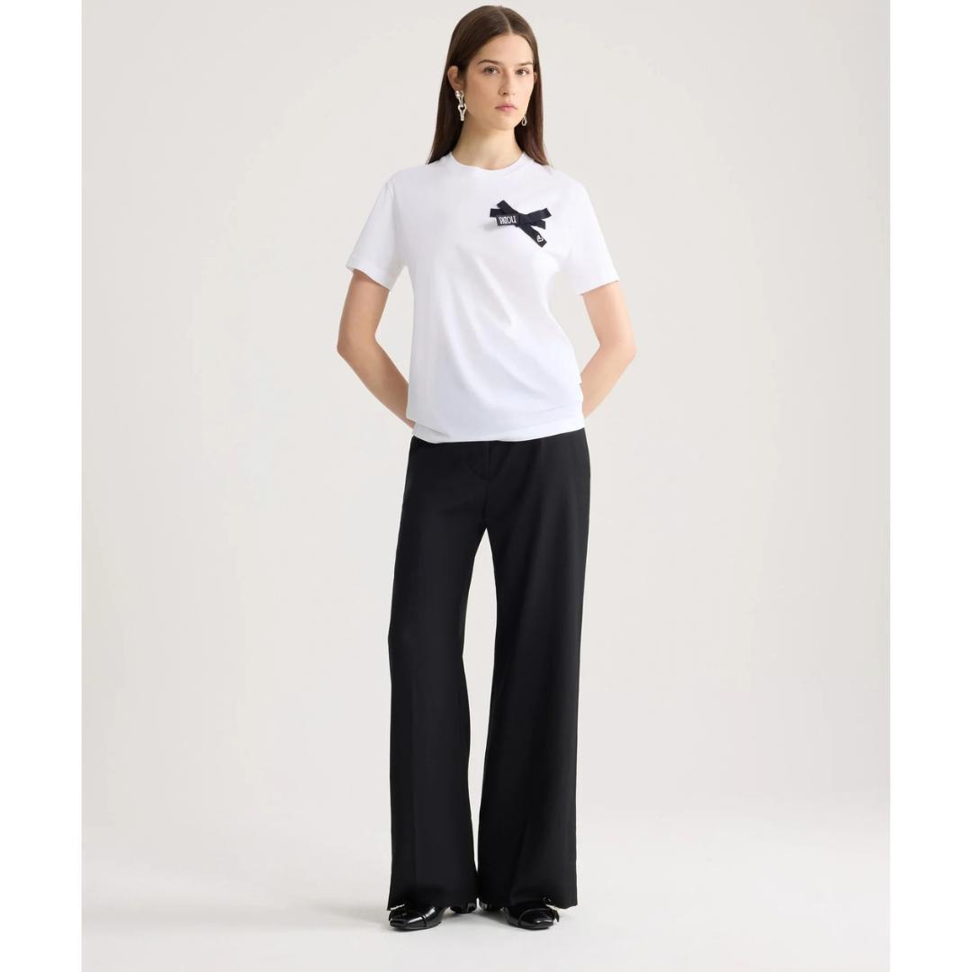 新作☆ PATOU 26SS コットン ホワイト ボウTシャツ 新品　M