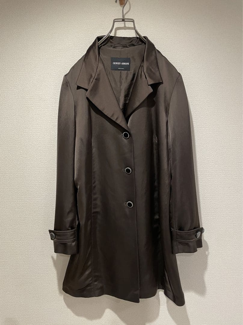 イタリア製 GIORGIO ARMANI シルク チェスター コート