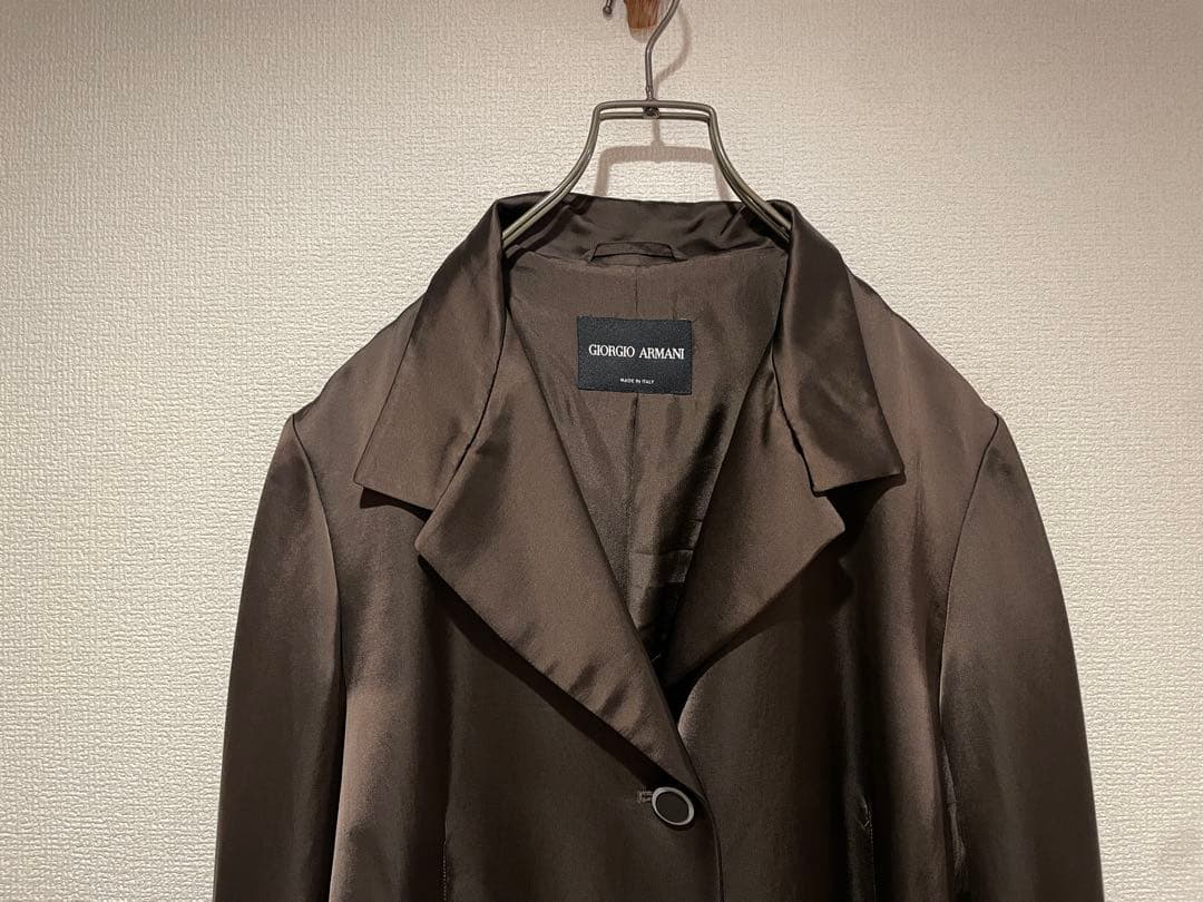 イタリア製 GIORGIO ARMANI シルク チェスター コート