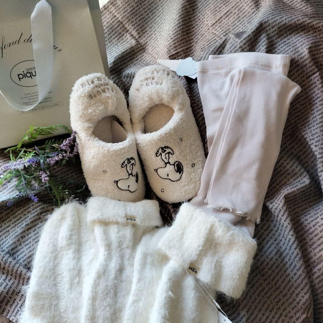 新品♥ジェラートピケ★スヌーピー ルームシューズ&レギンス&靴下セット