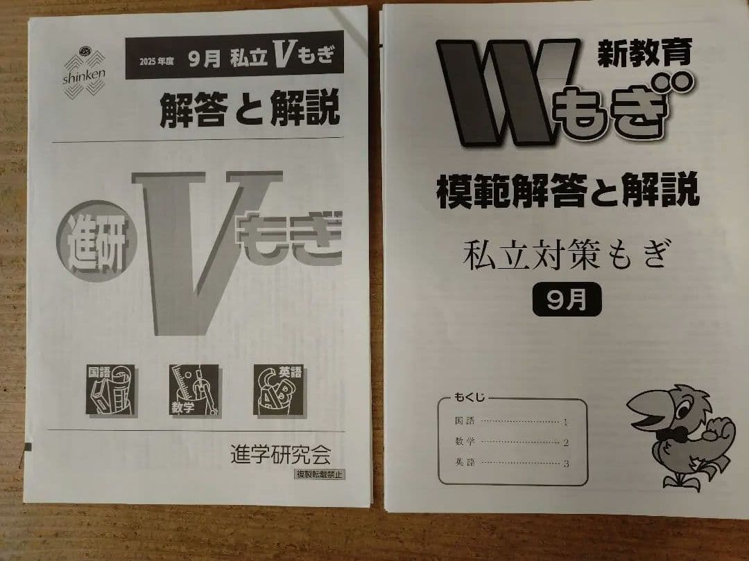 2025年度 Vもぎ Wもぎ 問題と解答