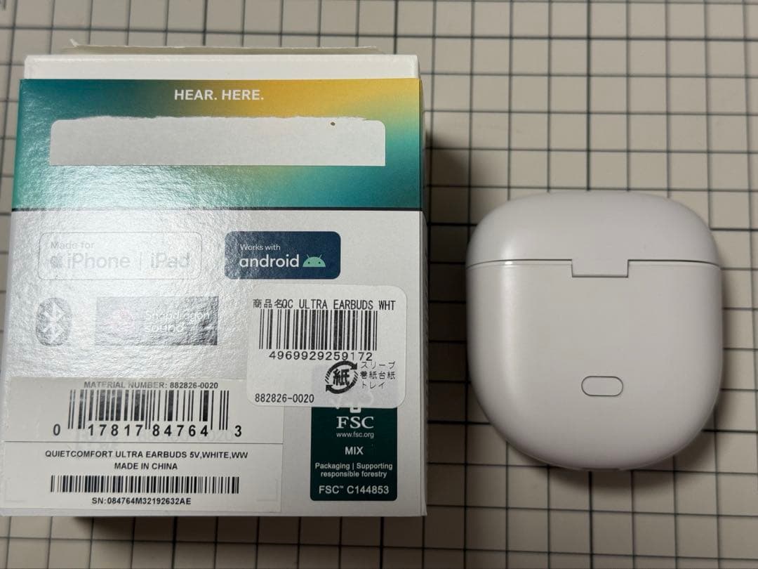 【数回使用】Bose Quietcomfort Ultra Earbuds