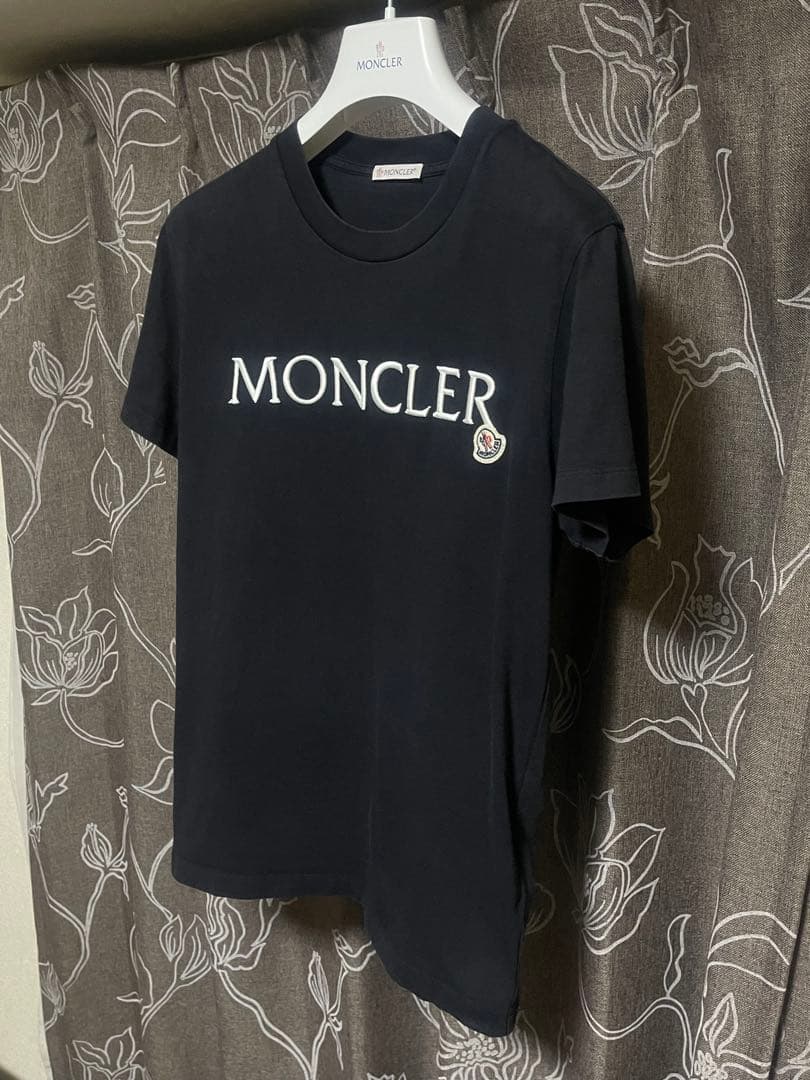 新作♪MONCLER 国内正規モンクレール 刺繍ロゴ Tシャツ S 定価5万円