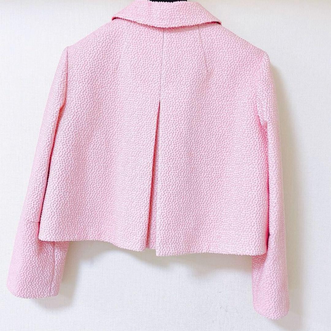 【Paule Ka】超美品★ポールカ 長袖 襟付きジャケット（ピンク）