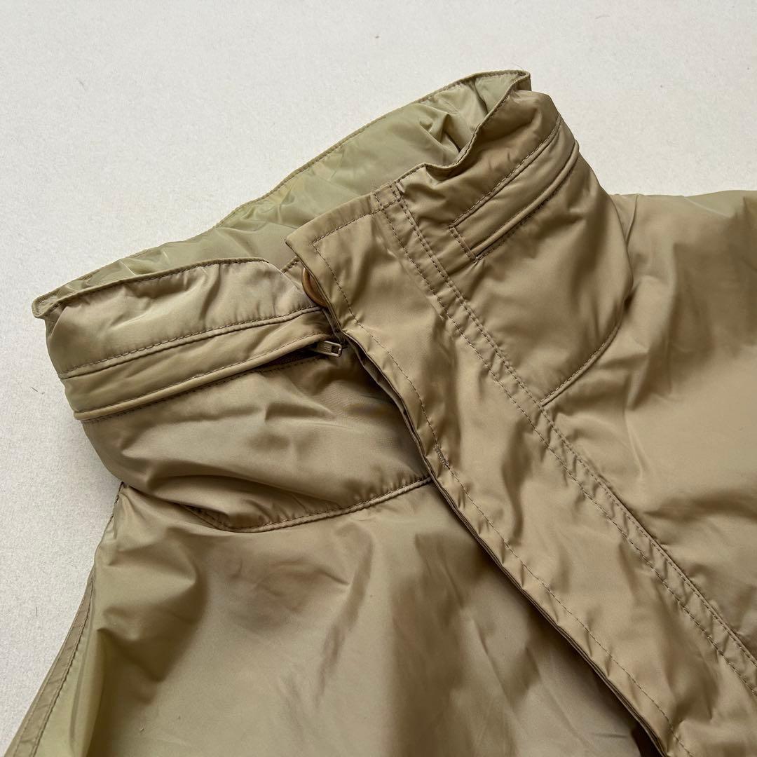 90s ポロラルフローレン ロング フードコート L ベージュ ナイロン 古着