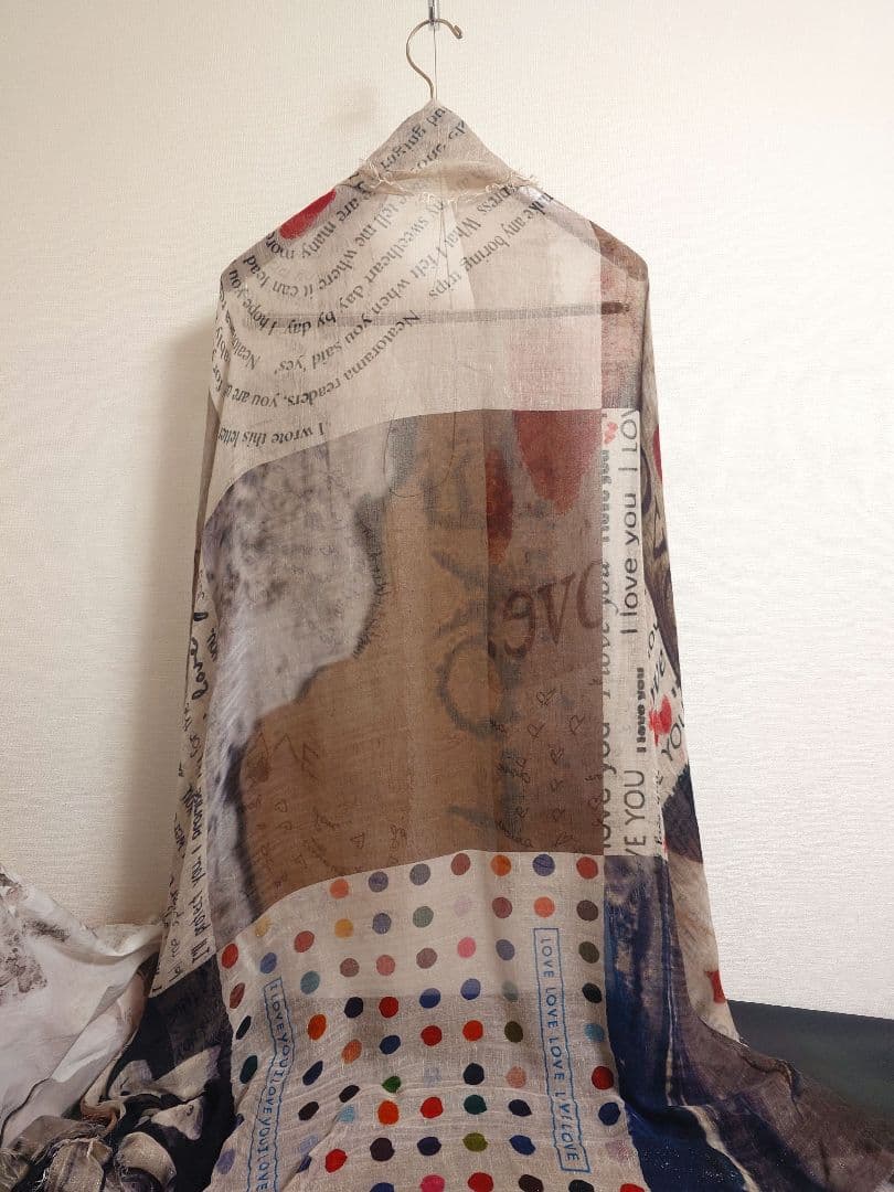 ファリエロ サルティ　Faliero Sarti　ストール　パネル柄　ハート