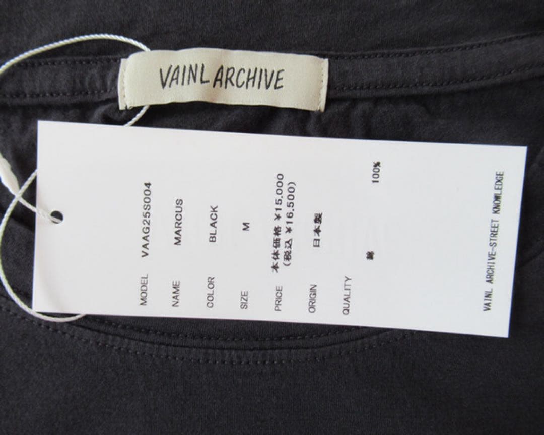 2025SS VAINL ARCHIVE MARCUS サイズM/Tシャツ