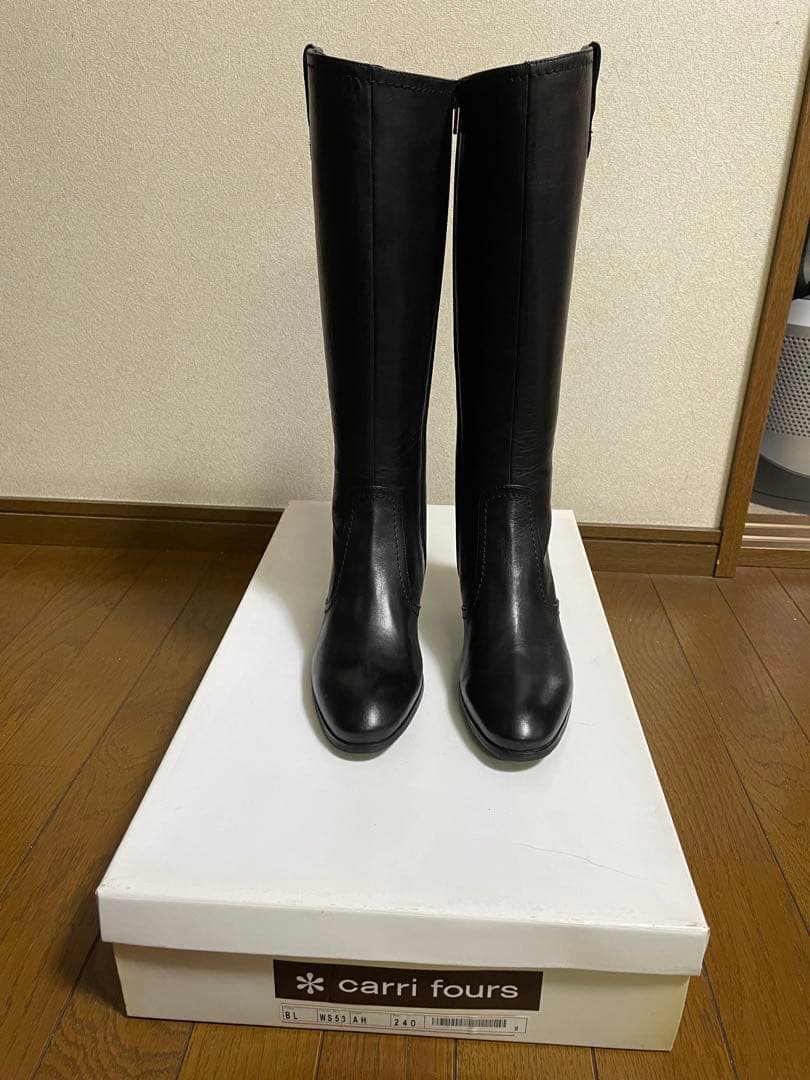 carri fours (REGAL) 本革 ロングブーツ黒24㎝