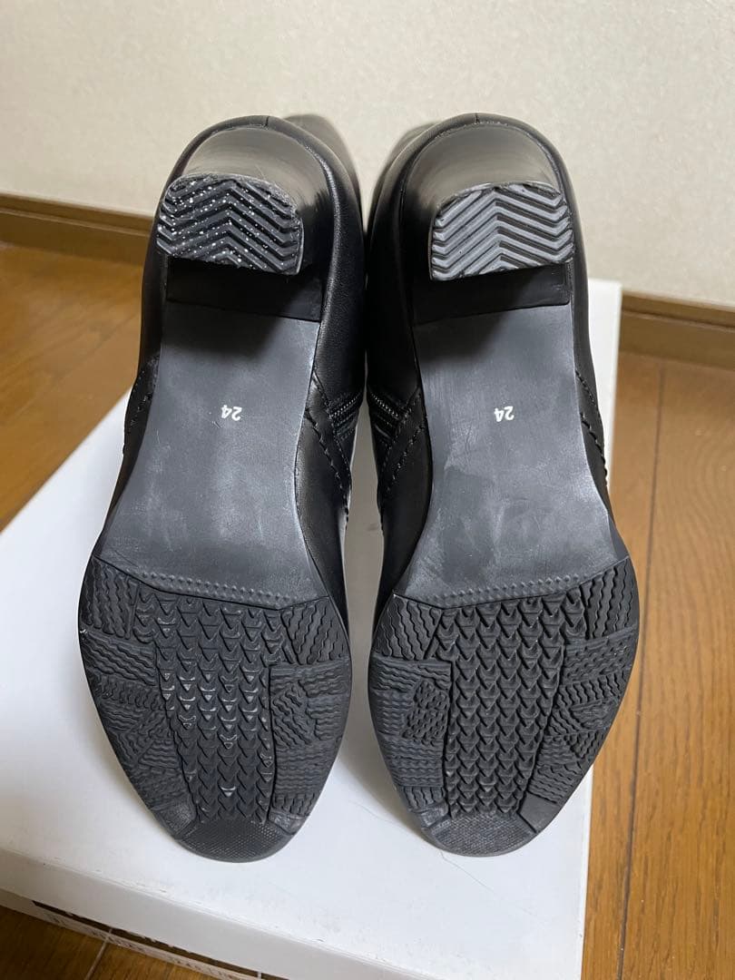 carri fours (REGAL) 本革 ロングブーツ黒24㎝