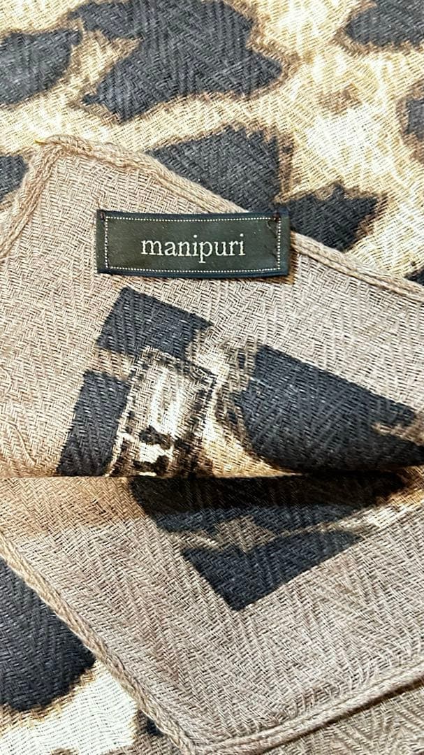 週末セール新品未使用manipuri レオパードリネンコットンシルク