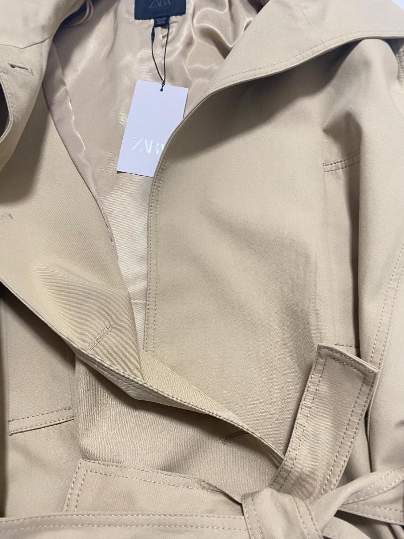 ZARA ショートトレンチコート ライトゴールデンブラウン XS～S