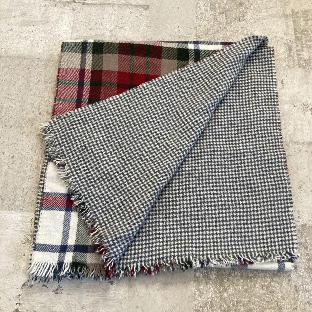 ジョンストーンズ　カシミヤウールリバーシブルマフラー　タータンチェック　2way
