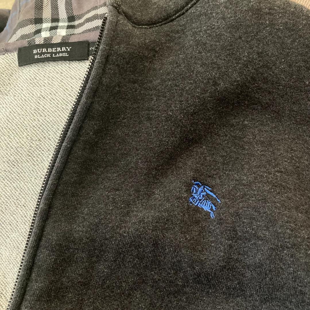 BURBERRY BLACK LABEL 　ラビットファー付きパーカー　サイズ２