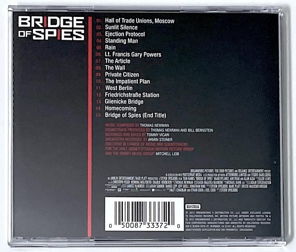 廃盤 CD ブリッジ・オブ・スパイ オリジナル・サウンドトラック