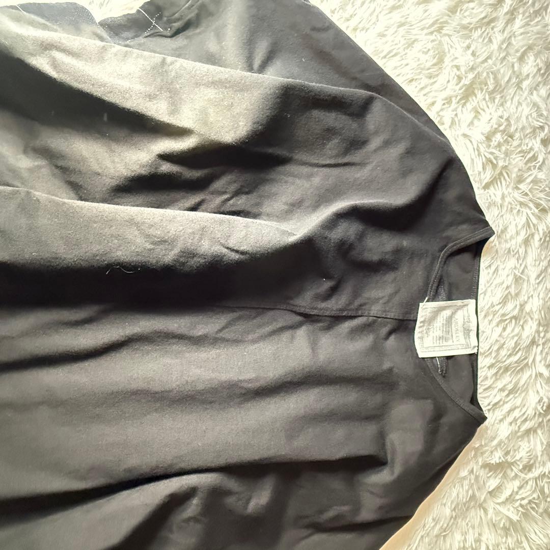 ビアズリー 切替　ビッグシルエット カットソー バックコットンリネンチェック