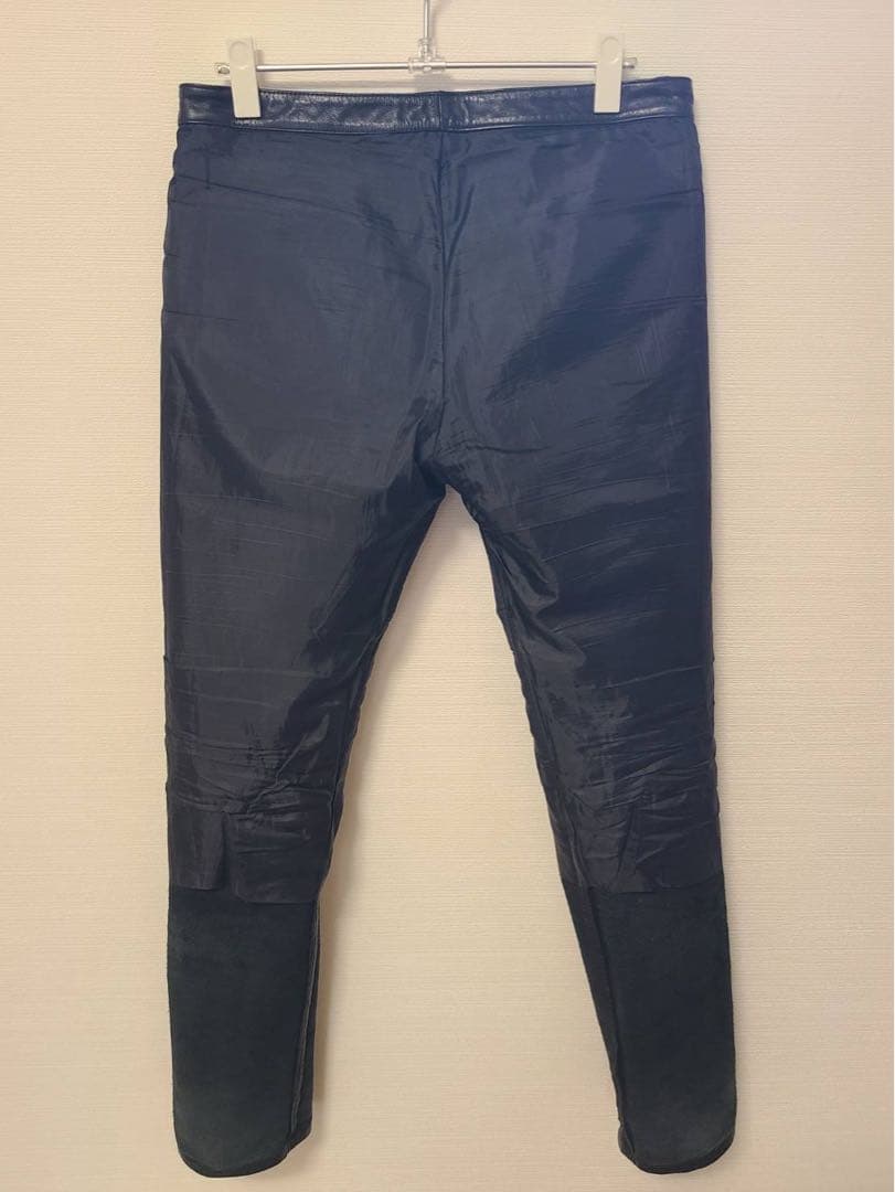 【極上】Paul Smithブラックレザー(牛革)ストレートパンツ