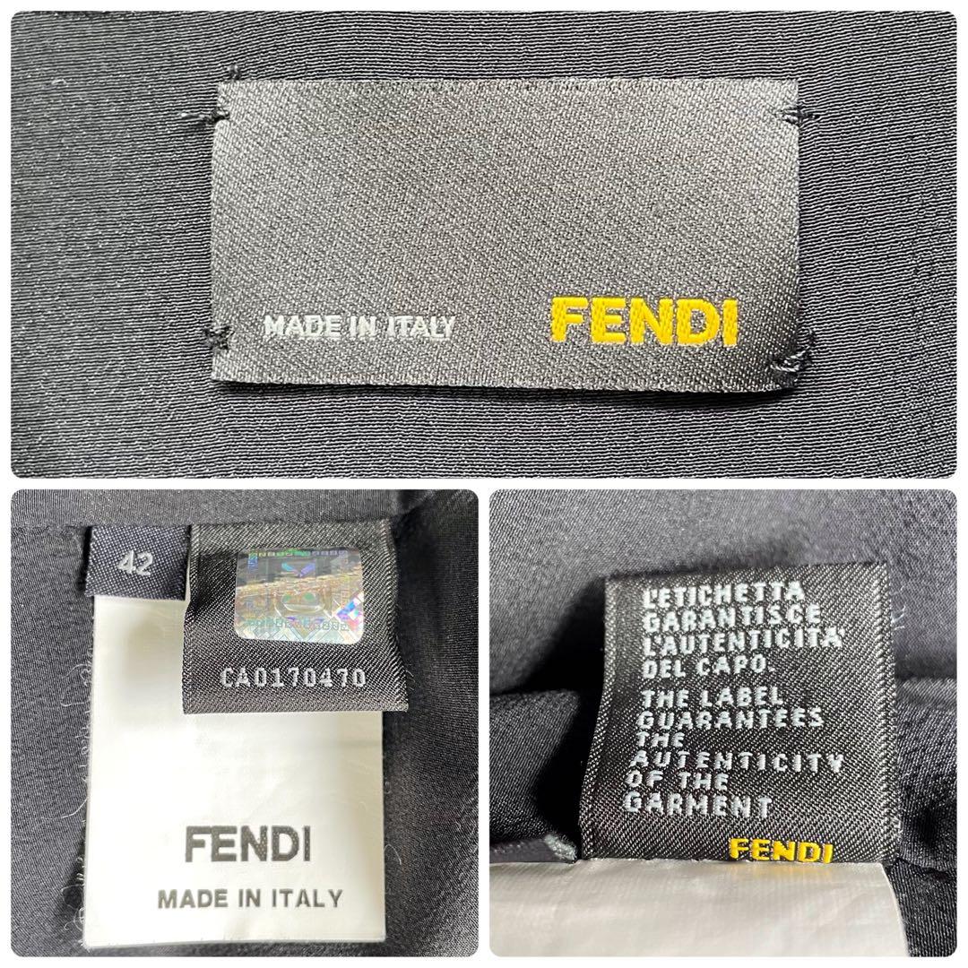 FENDIフェンディ ダークブラウンリネントレンチコートスプリングコート42
