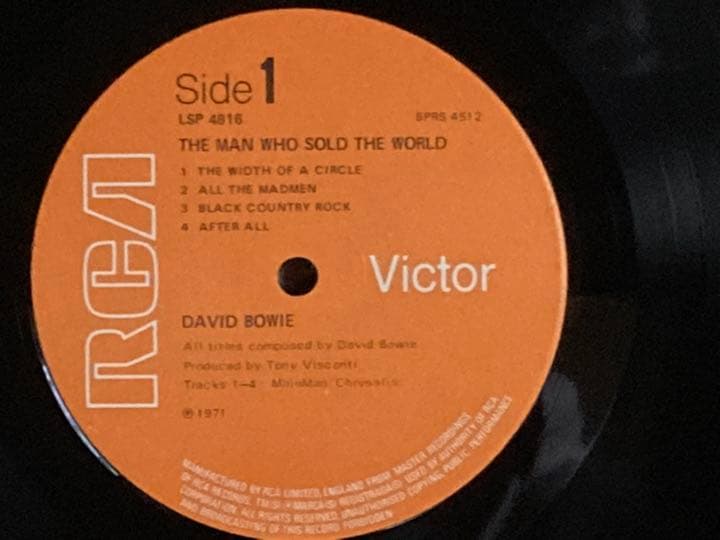 ■英盤ポスター無し■デヴィッド・ボウイ／David Bowie／デビットボウイ