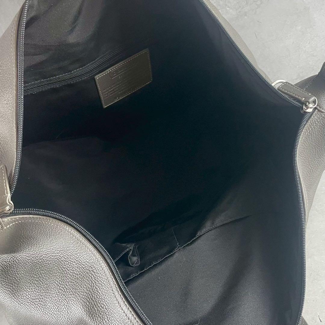 極美品● コーチ COACH ボストンバッグ 2way 旅行 レザー グレー