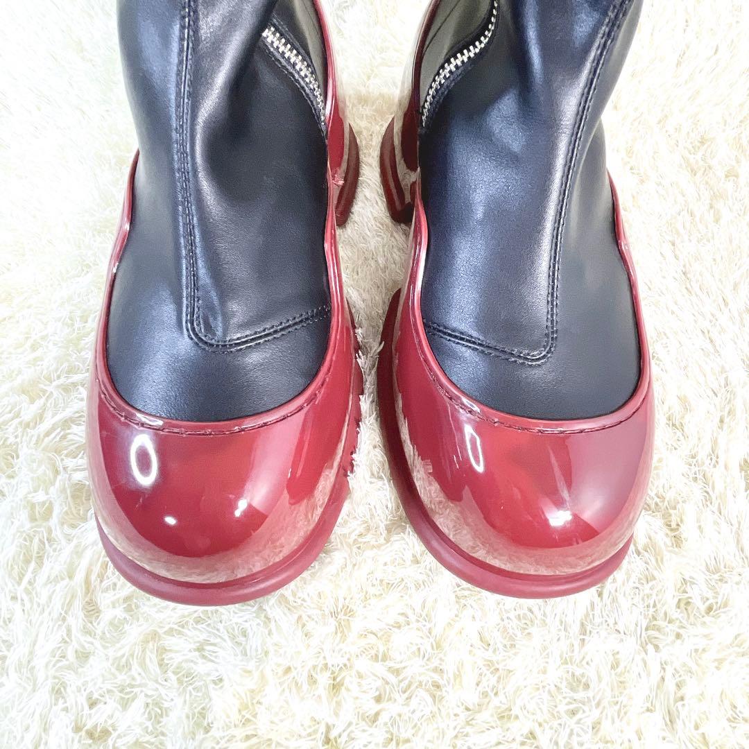 CHARLES&KEITH Pixie ピクシー パテントカーフブーツ 22.5