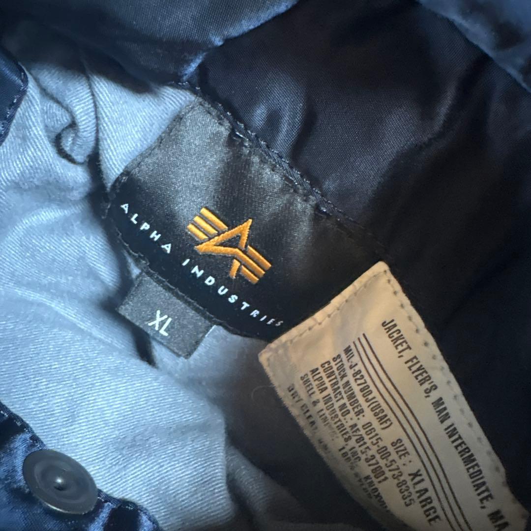 ALPHA INDUSTRIES フライトジャケット XL ネイビー