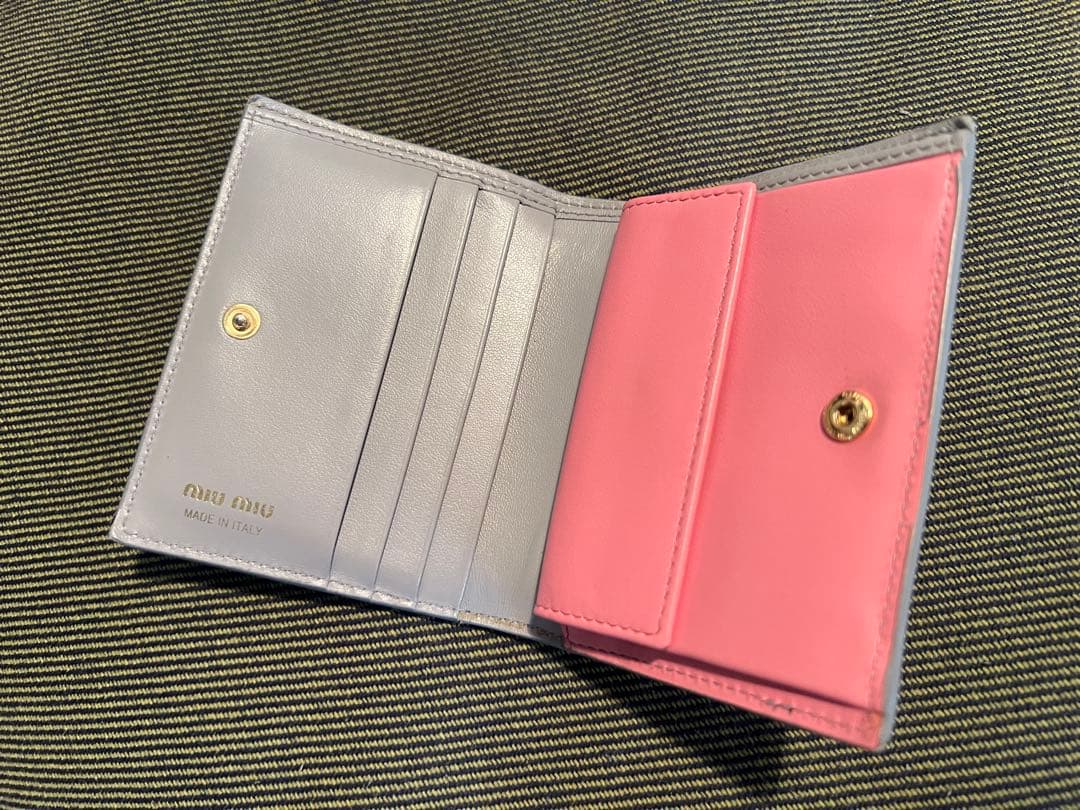 miu miu ハート柄 二つ折り財布