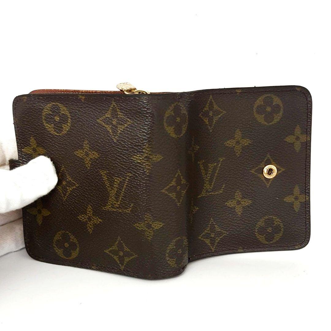 LOUIS VUITTON ルイヴィトン コンパクトジップ モノグラム 折り財布