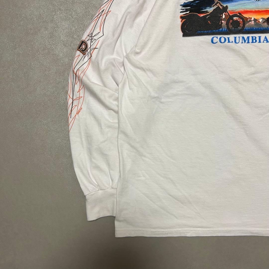 Harley-Davidson00sメキシコ製長袖Tシャツイーグルフレイム両面炎