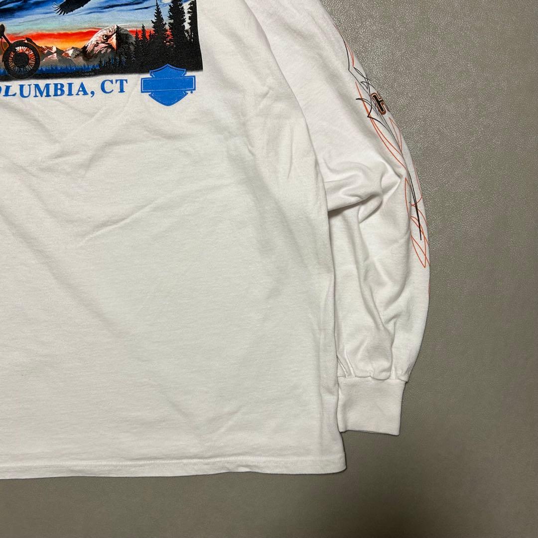 Harley-Davidson00sメキシコ製長袖Tシャツイーグルフレイム両面炎