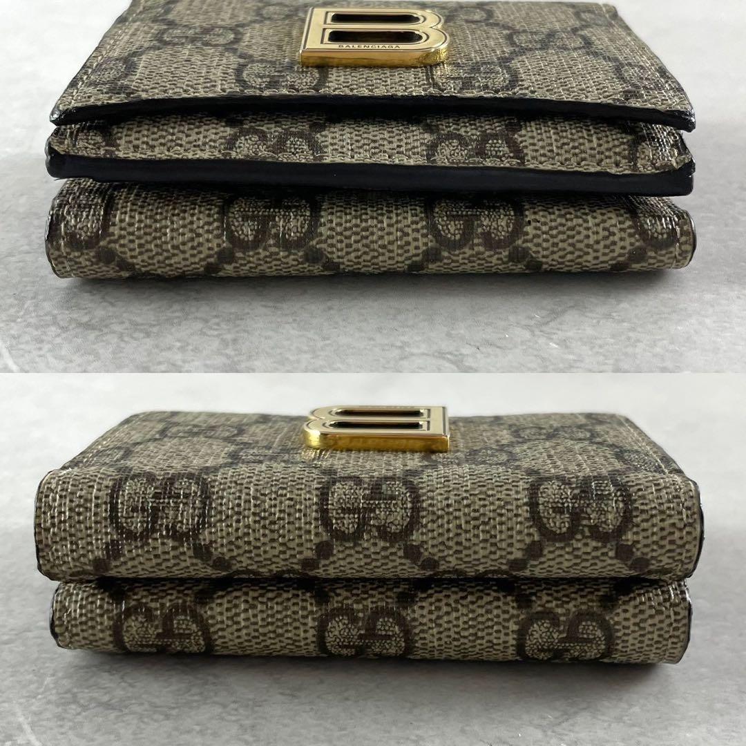 【極美品】グッチ×バレンシアガ ザ ハッカー 三つ折り財布 GGスプリーム
