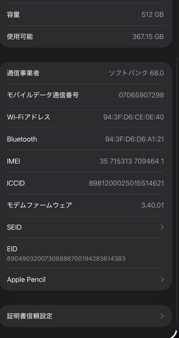 iPad mini 7 （A17 Pro）WiFi+cellular 512GB