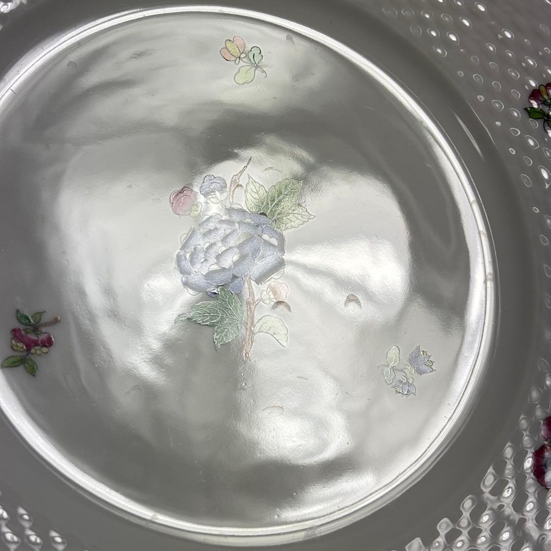 ヘレンド　ヴィクトリア　ブーケ　プレート　20cm　2枚　蝶　バタフライ　花　金