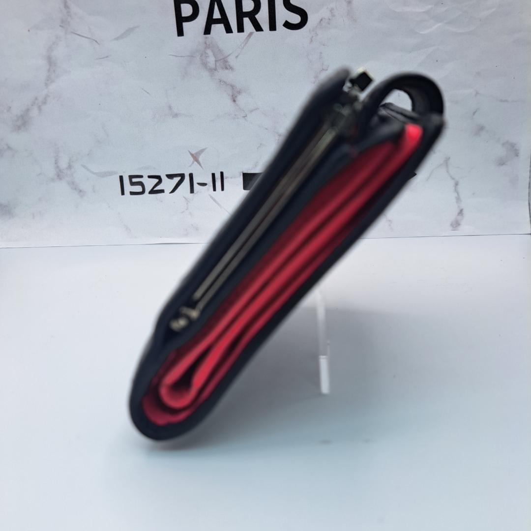 CHANEL　カンボンライン　二つ折り財布　がま口　 ブラック