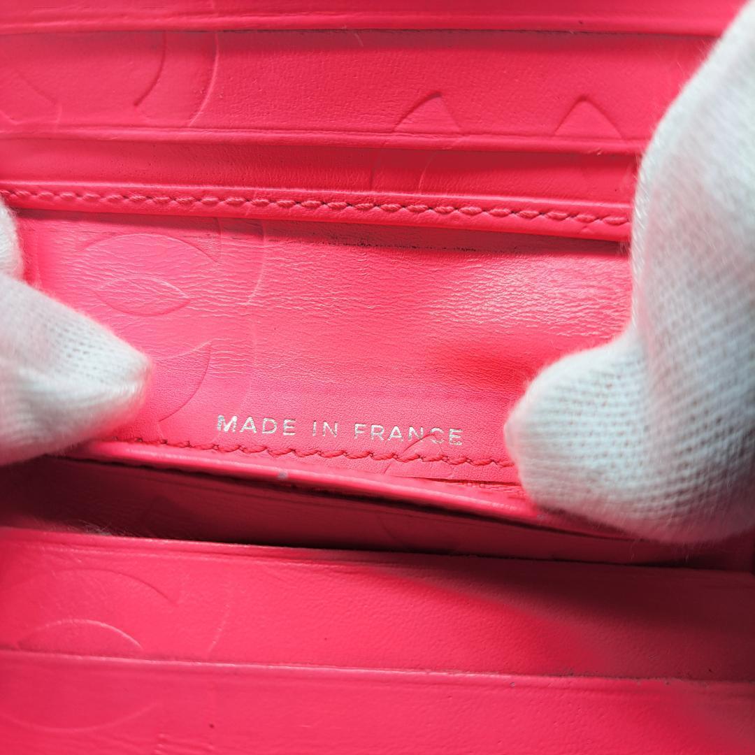 CHANEL　カンボンライン　二つ折り財布　がま口　 ブラック