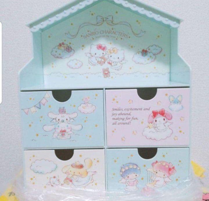 サンリオ　プラチェスト　飾り棚つき　　チェスト　エンジェル　お家形